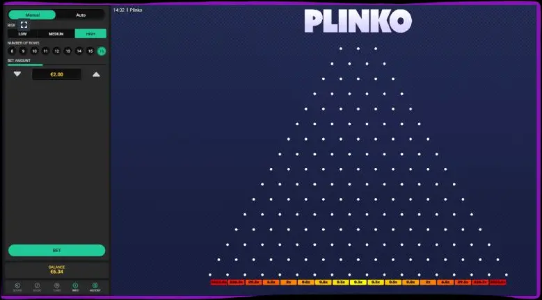 Variazioni dei giochi Plinko.