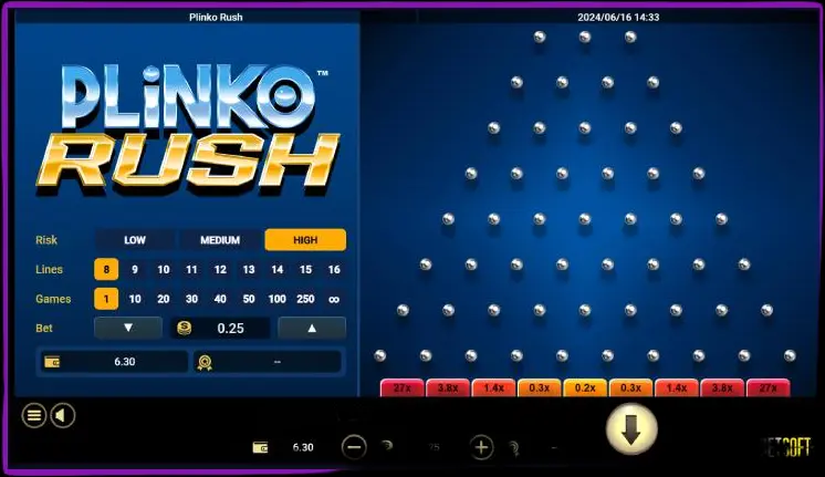 Gioca a Plinko gratuitamente e con soldi veri.