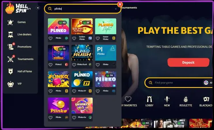 Tipologie di applicazioni Plinko.